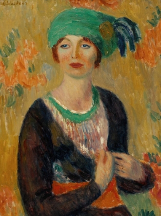Picture of GIRL IN GREEN TURBAN CA 1913