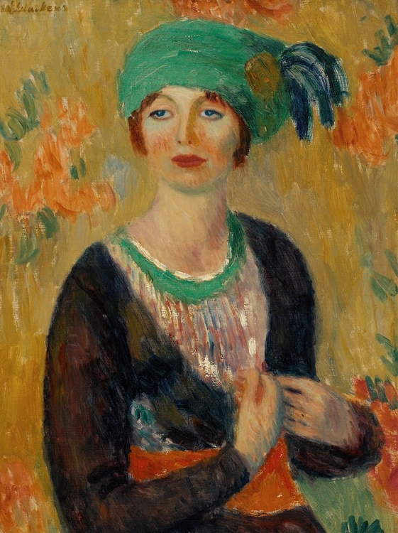 Picture of GIRL IN GREEN TURBAN CA 1913