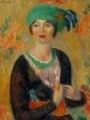 Picture of GIRL IN GREEN TURBAN CA 1913