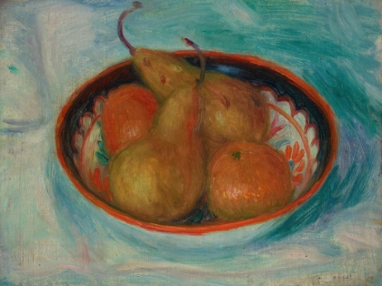 Picture of PEARS AND ORANGES IN A BOWL CA 1915