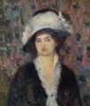 Picture of SHOP LADY, WOMAN IN A FEATHERED HAT 1910
