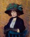 Picture of WOMAN WITH GREEN HAT CA 1909
