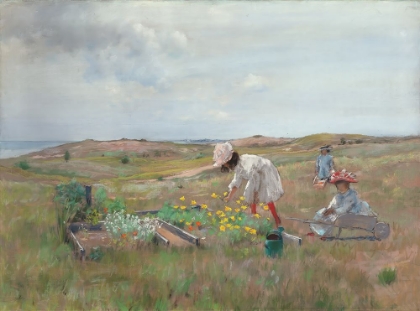 Picture of GATHERING FLOWERS, SHINNECOCK, LONG ISLAND 1897
