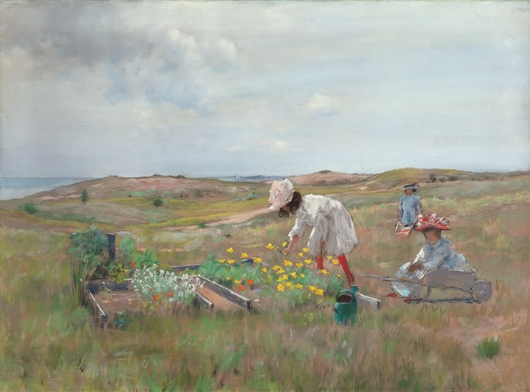 Picture of GATHERING FLOWERS, SHINNECOCK, LONG ISLAND 1897