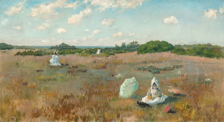 Picture of GATHERING AUTUMN FLOWERS 1894