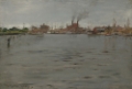 Picture of HARBOR SCENE, BROOKLYN DOCKS 1886