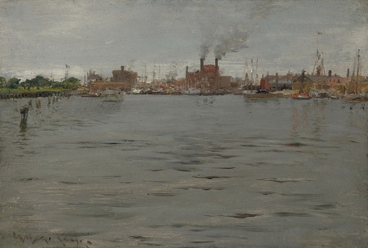 Picture of HARBOR SCENE, BROOKLYN DOCKS 1886