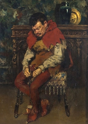 Picture of JESTER RESTING ON A CHAIR 1875