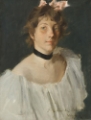 Picture of PORTRAIT OF A LADY IN A WHITE DRESS 1892