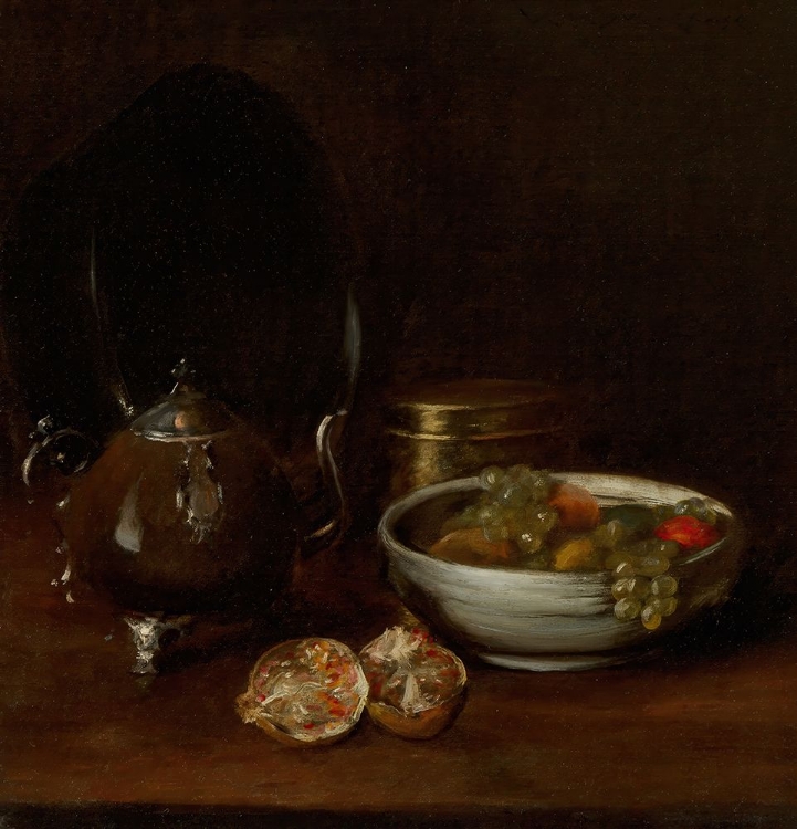 Picture of STILL LIFE WITH TEA KETTLE AND FRUIT 1905