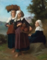 Picture of FOUESNANT GIRLS RETURNING FROM THE MARKET 1869