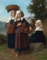 Picture of FOUESNANT GIRLS RETURNING FROM THE MARKET 1869