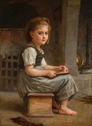 Picture of THE LITTLE SCHOOLGIRL  1879