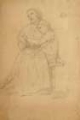 Picture of MOTHER AND CHILD PRAYING AND SUBSIDIARY STUDY OF HAND AND A SEATED CHILD 1870