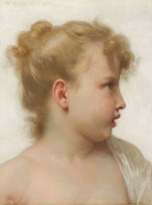 Picture of STUDY, HEAD OF A LITTLE GIRL FACE IN PROFILE  1888