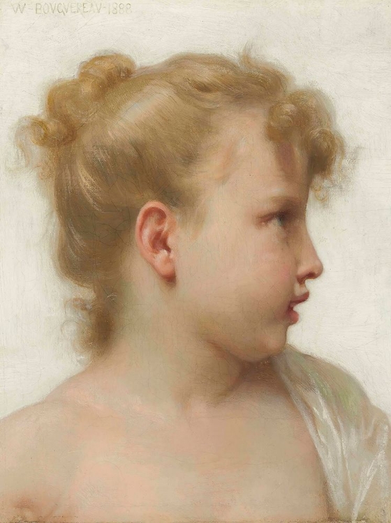 Picture of STUDY, HEAD OF A LITTLE GIRL FACE IN PROFILE  1888