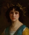 Picture of HEAD OF AN ITALIAN GIRL WITH A LAUREL WREATH 1872