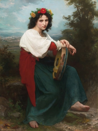 Picture of THE ITALIAN WOMAN WITH THE TAMBOURINE 1872