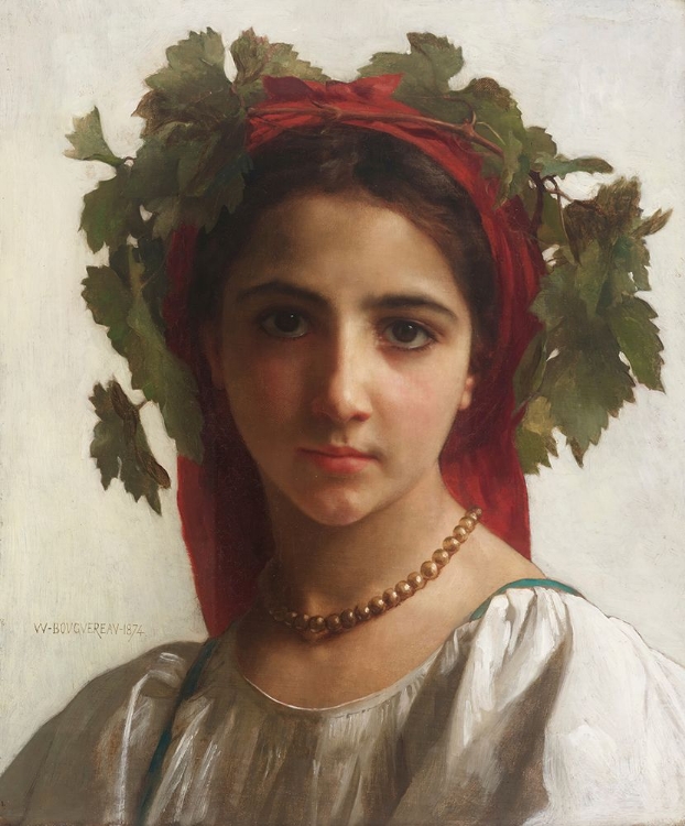 Picture of YOUNG GIRL CROWNED WITH VINES 1874