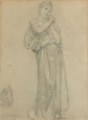 Picture of YOUNG GIRL IN DRAPERY AND A GROUP OF FIGURES, STUDY FOR FIRST JEWELS