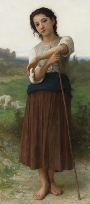 Picture of YOUNG SHEPHERDESS STANDING 1887