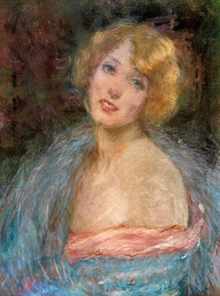 Picture of BLONDE GIRL WITH BOA CA 1927