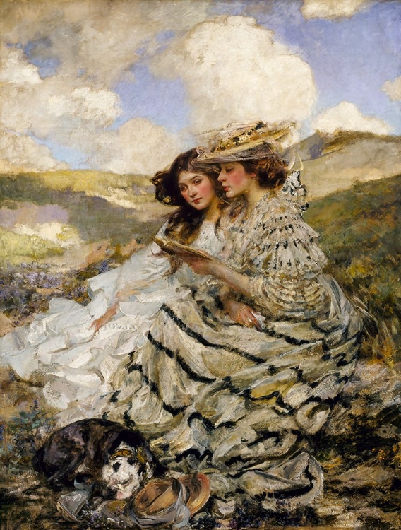 Picture of ON THE DUNES LADY SHANNON AND KITTY CA 1900