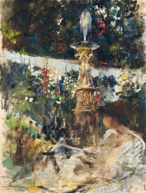 Picture of READING BY THE FOUNTAIN
