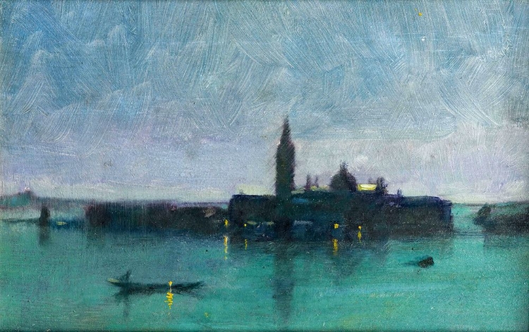 Picture of SAN GIORGIO MAGGIORE FROM THE LAGOON BY MOONLIGHT, VENICE