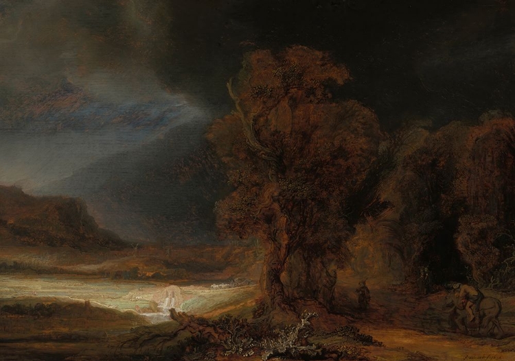 Picture of LANDSCAPE WITH THE PARABLE OF THE GOOD SAMARITAN 1638