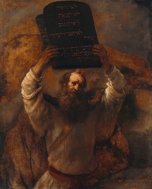 Picture of MOSES SMASHING THE TABLETS OF THE LAW 1659