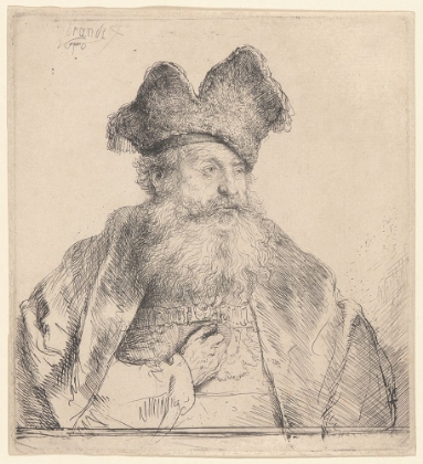 Picture of OLD MAN WITH A DIVIDED FUR CAP 1640