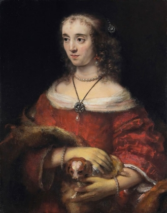 Picture of PORTRAIT OF A LADY WITH A LAP DOG 1665