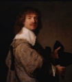 Picture of PORTRAIT OF A MAN HOLDING A BLACK HAT 1637