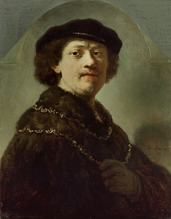 Picture of SELF-PORTRAIT IN A BLACK CAP 1637