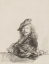 Picture of SELF-PORTRAIT LEANING ON A STONE SILL 1639