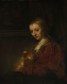 Picture of WOMAN WITH A PINK CA 1660