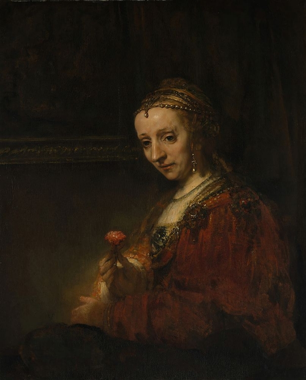Picture of WOMAN WITH A PINK CA 1660