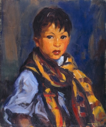 Picture of BOY WITH PLAID SCARF 1916