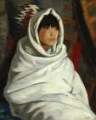 Picture of INDIAN GIRL IN WHITE BLANKET 1917