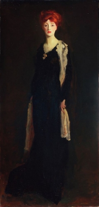 Picture of LADY IN BLACK WITH SPANISH SCARF, O IN BLACK WITH A SCARF