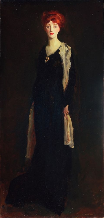 Picture of LADY IN BLACK WITH SPANISH SCARF, O IN BLACK WITH A SCARF
