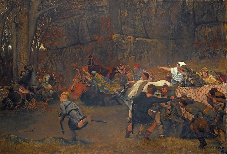 Picture of GUNTHRAM BOSE AND HIS DAUGHTERS AD 572 THE AMBUSCADE 1862