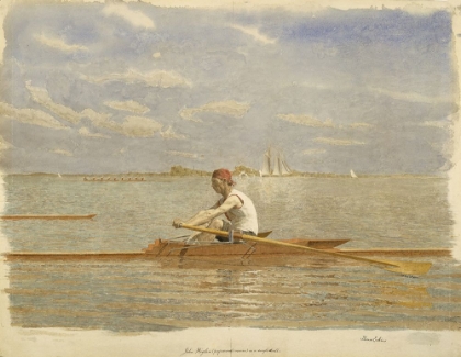 Picture of JOHN BIGLIN IN A SINGLE SCULL 1873