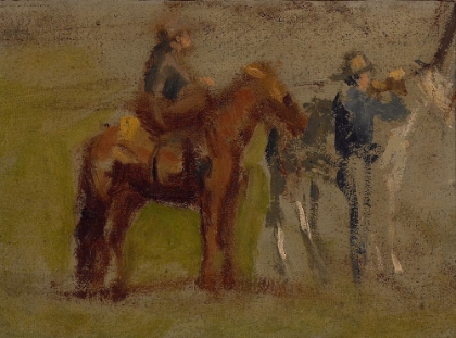 Picture of STUDY FOR COWBOYS IN THE BADLANDS 1887