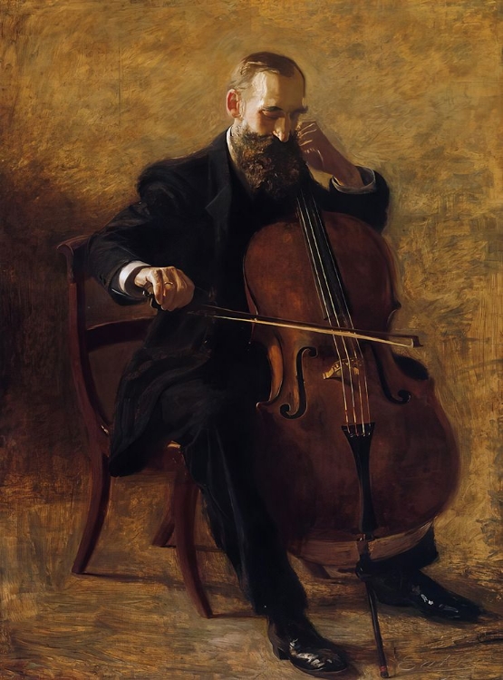Picture of THE CELLO PLAYER 1896