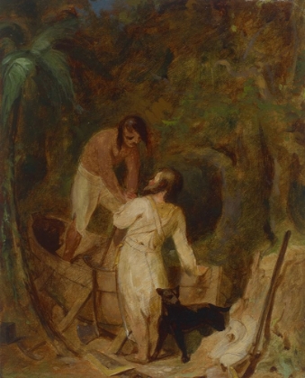 Picture of BOAT BUILDING BY ROBINSON CRUSOE AND FRIDAY