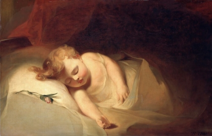 Picture of CHILD ASLEEP, THE ROSEBUD 1841