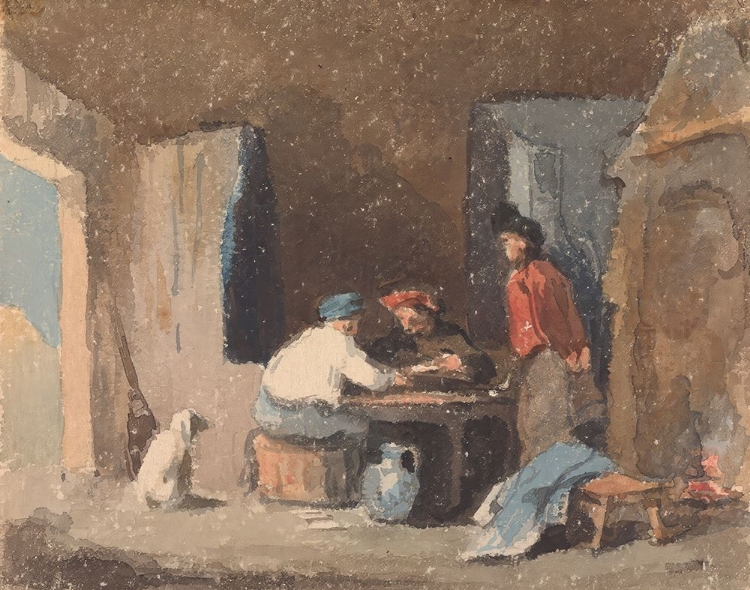 Picture of FIGURES AT A TABLE INSIDE A COTTAGE