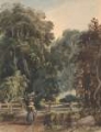 Picture of GIRL ON LANE, ENTERING WOODED AREA 1834